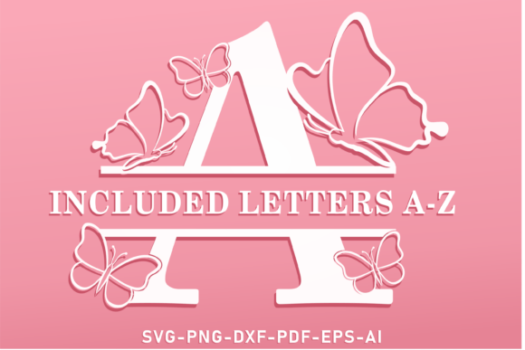 Butterfly Monogram Split Letters SVG: A Creative Font for Modern Designers