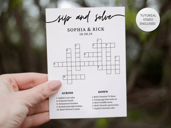 Crafting an Unforgettable Wedding with a Custom Crossword Puzzle
