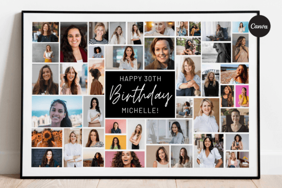 Crafting Timeless Tributes: The Birthday Photo Collage Canva Template