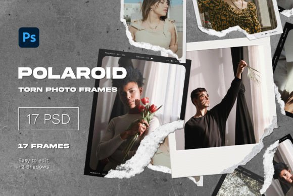 Crafting Visual Stories with Polaroid Torn Photo Frames