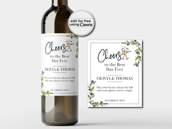Editable Wedding Wine Label Template: The Personal Touch Your Celebration Deserves
