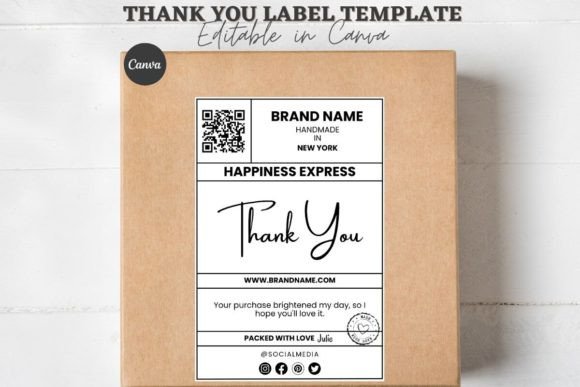 Elevate Your Brand: Editable Shipping Packaging Canva Labels