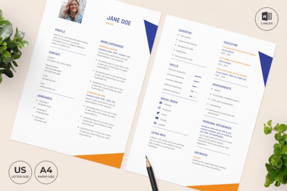 Interior Design Resume Template CV: Get Hired