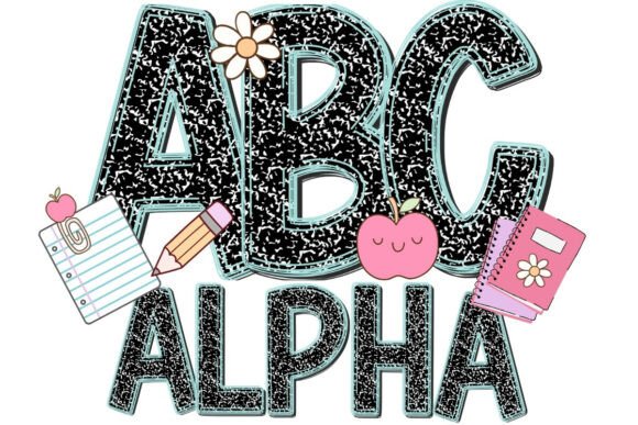 Neon Composition Alphabet Sketch Alpha: A Bold, Edgy Design Asset