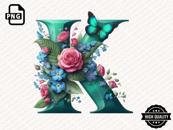Roses & Butterflies Alphabet Clipart PNG: A Designer's Guide to Floral Typography
