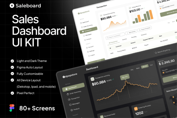 SaleBoard: A Practical Dashboard UI Kit for Sales Data