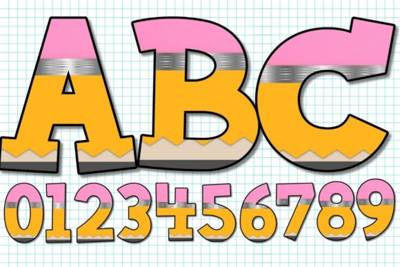 Unleash Creativity with School Pencil Alphabet PNGs