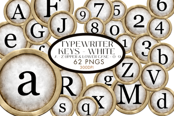 White Typewriter Keys Vintage: A Designer's Toolkit