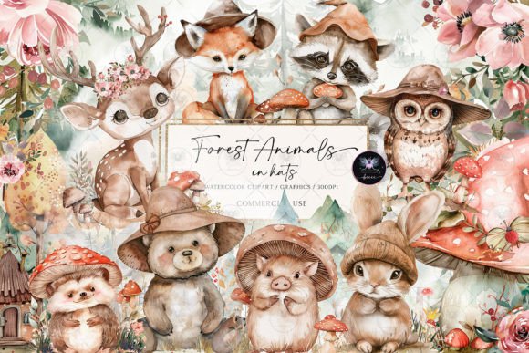 Woodland Animals Clipart Watercolor: A Forest Friends Toolkit